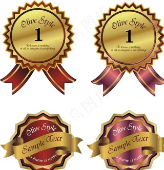 金牌 标签图片