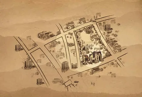 手绘风格区位图图片