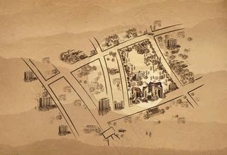 手绘风格区位图图片