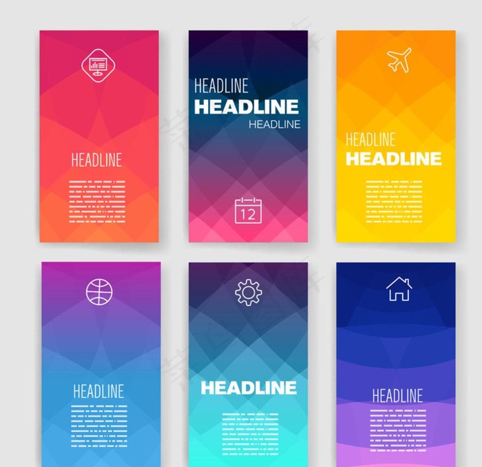 彩色时尚菱形色块背景图片