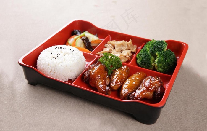 蜜烤鸡腿饭图片
