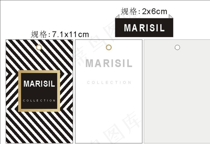 MARISIL吊牌图片cdr矢量模版下载