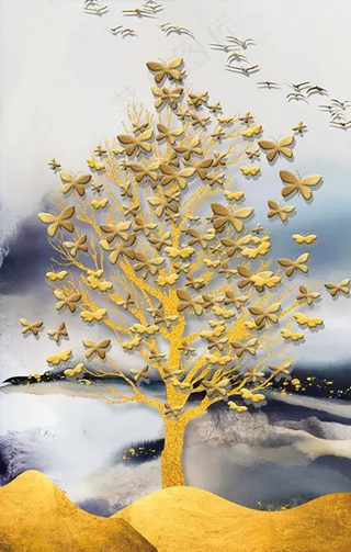 新中式现代抽象装饰画图片