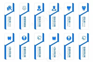 高端 大气 口腔 科室 门牌图片