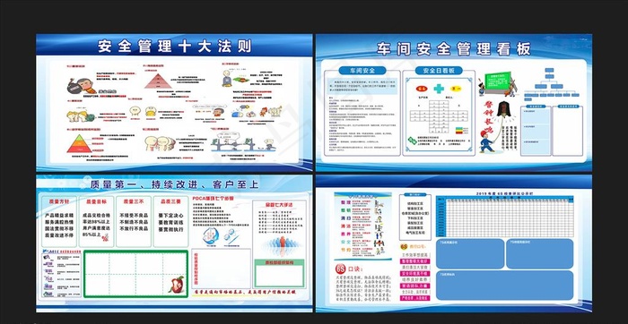 质量安全管理宣传栏图片(210X297)cdr矢量模版下载