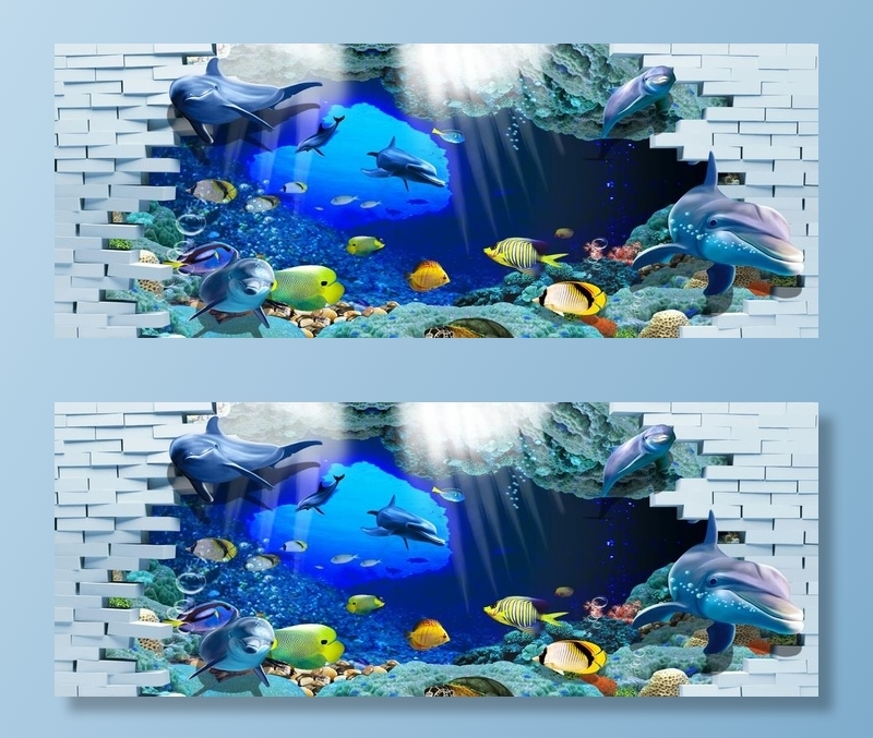 海底背景墙图片(10203X4252(DPI:72))psd模版下载