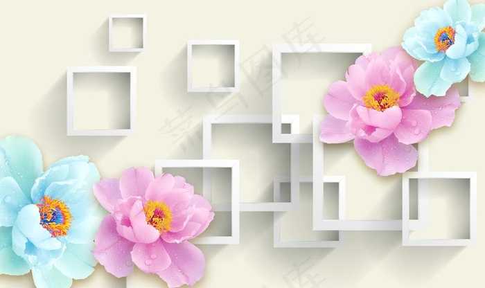 花朵背景图片(9071X5669(DPI:72))psd模版下载