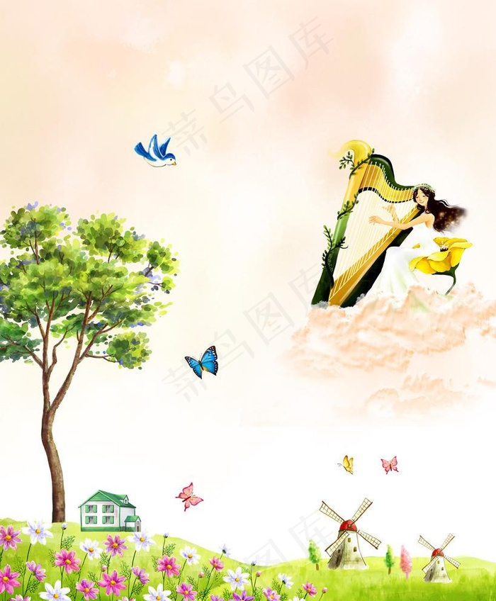 卡通风景图片