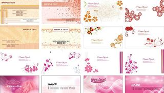 美容花纹名片图片