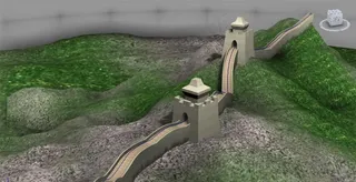 3dmax长城动画图片