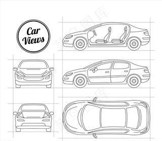 粗略车向量图片