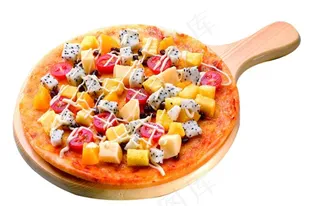 水果披萨 披萨 披萨美食图片