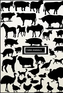 牲畜家禽剪影图片