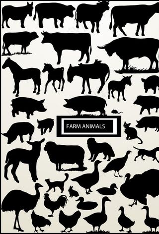 牲畜家禽剪影图片