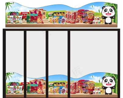 便利店橱窗广告图片