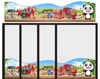便利店橱窗广告图片