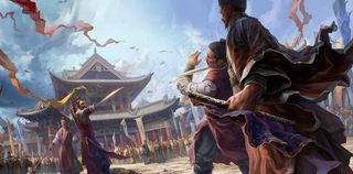 中国风大气插画场景图片