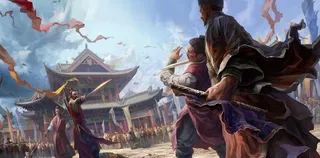 中国风大气插画场景图片