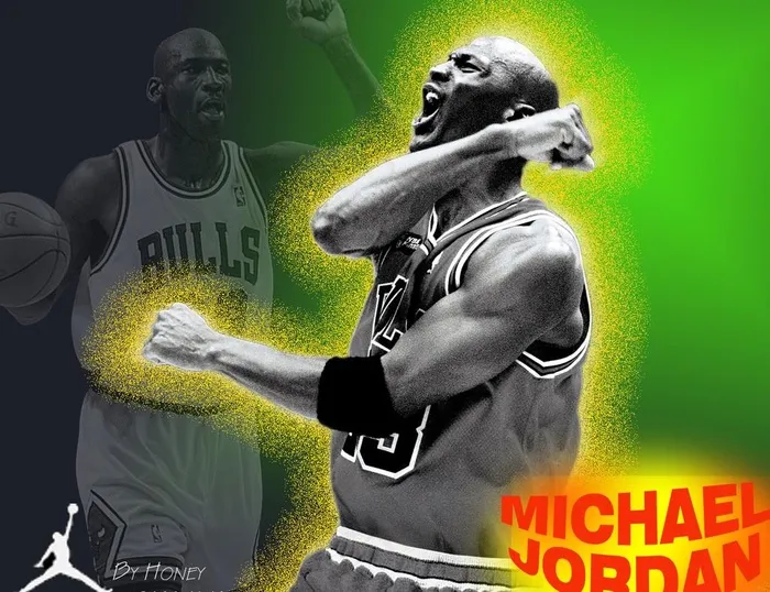 MICHAEL JORDAN 迈克尔乔丹 爆发图片psd模版下载