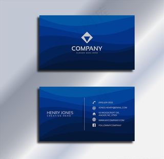 蓝色名片图片