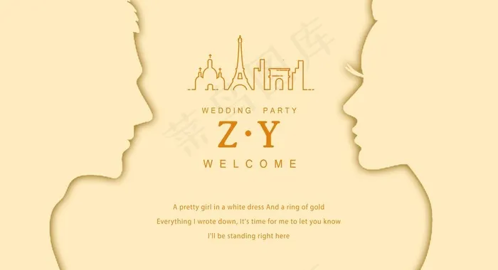 婚礼背景图片psd模版下载