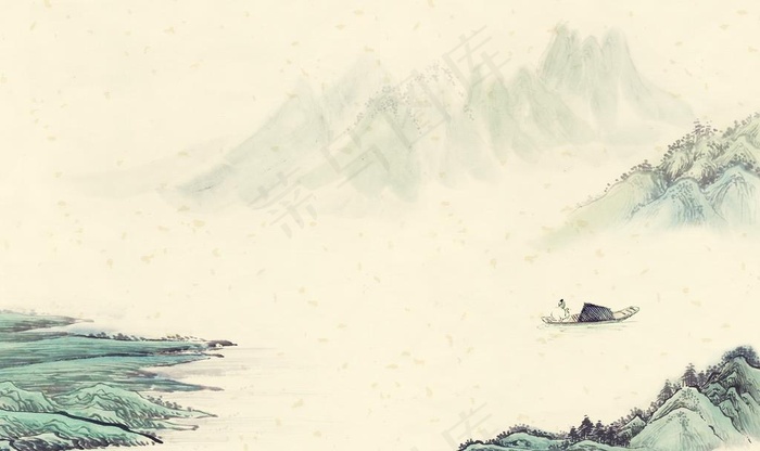 水墨山图片(9071X5669(DPI:72))psd模版下载