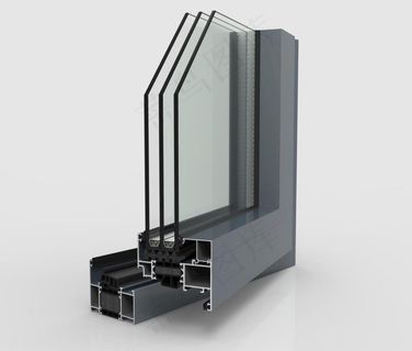 75断桥铝合金内开窗样角效果图图片