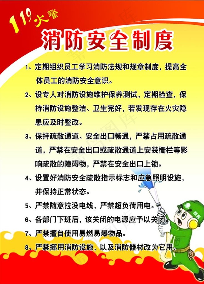 消防制度图片psd模版下载
