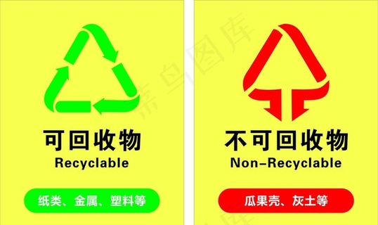 垃圾分类 可回收图片