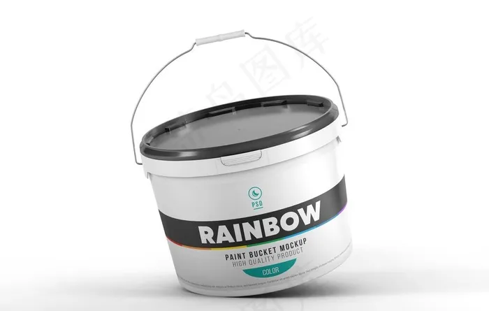 油漆桶包装样机图片(3750X2500(DPI:300))psd模版下载