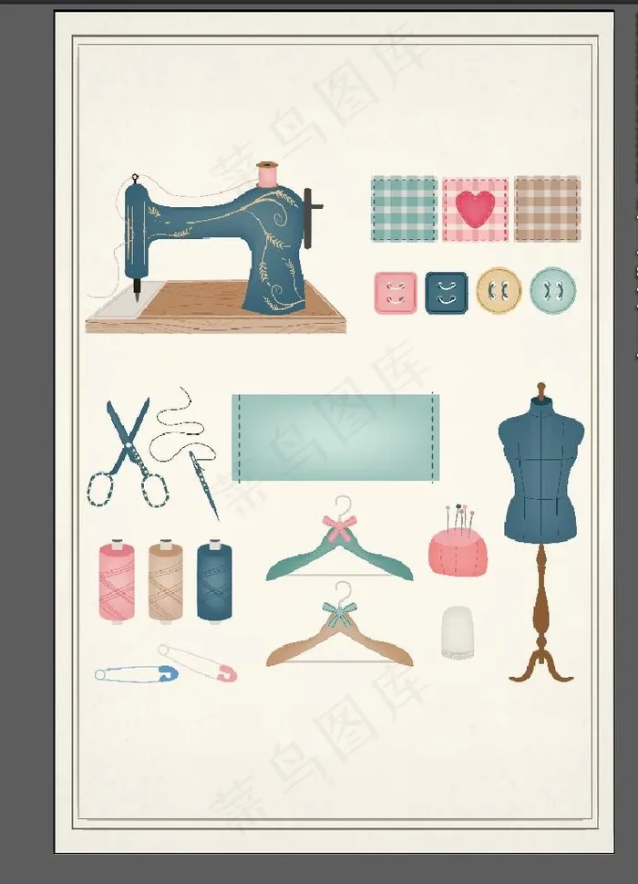 针线图标图片ai矢量模版下载