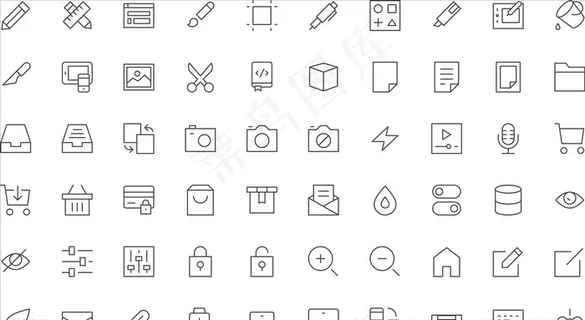 线性办公图标图片