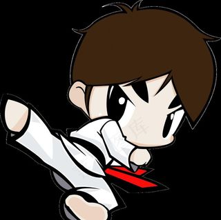 跆拳道卡通人物图片