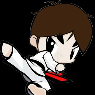跆拳道卡通人物图片