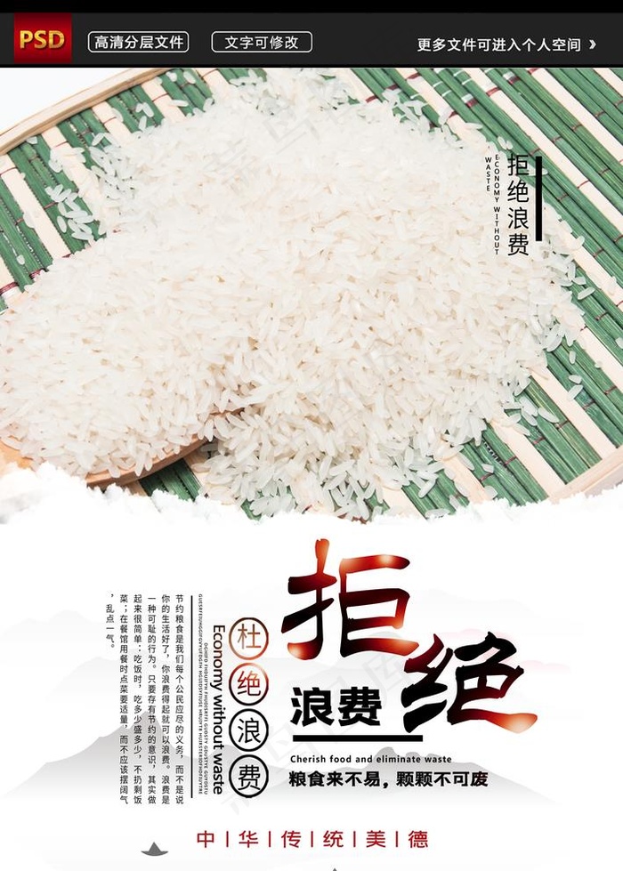 校园食堂文化珍惜节约粮食系列展图片(4724X6821(DPI:200))psd模版下载