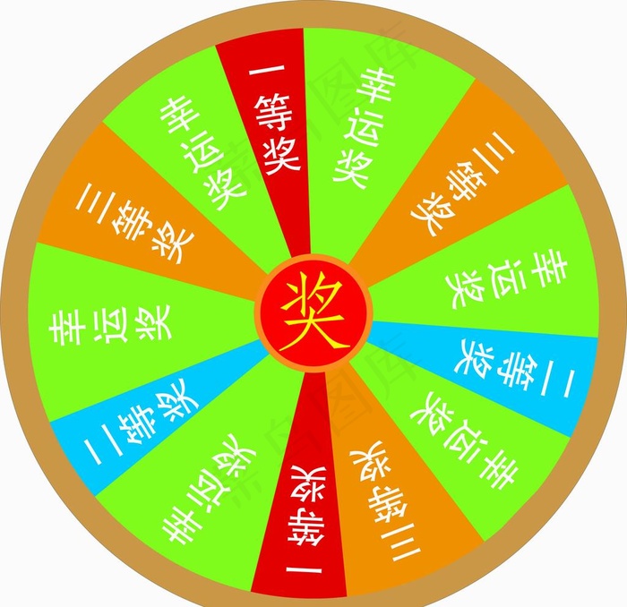 抽奖转盘图片cdr矢量模版下载