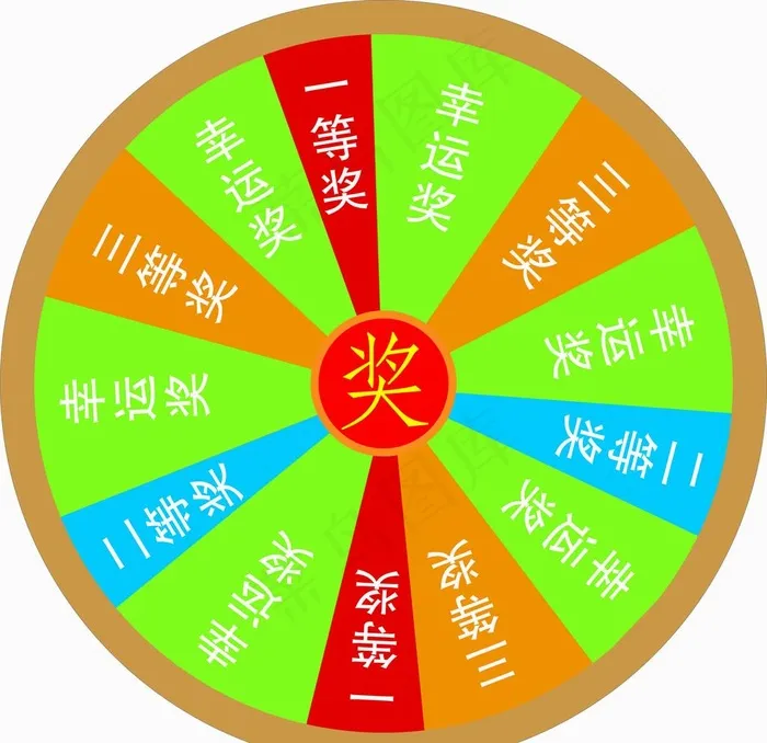 抽奖转盘图片cdr矢量模版下载