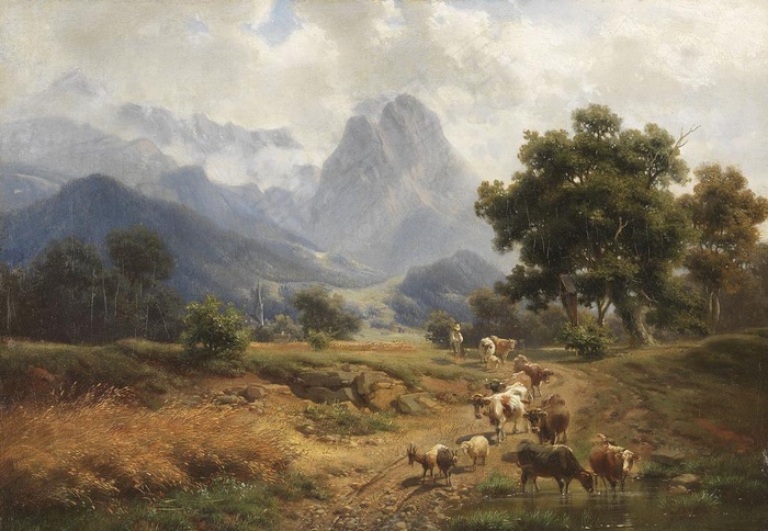 欧美风景油画图片