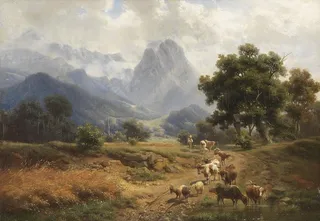 欧美风景油画图片