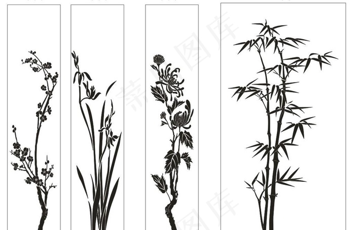 梅兰竹菊图片