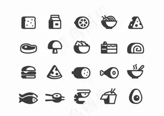 卡通食物图标图片