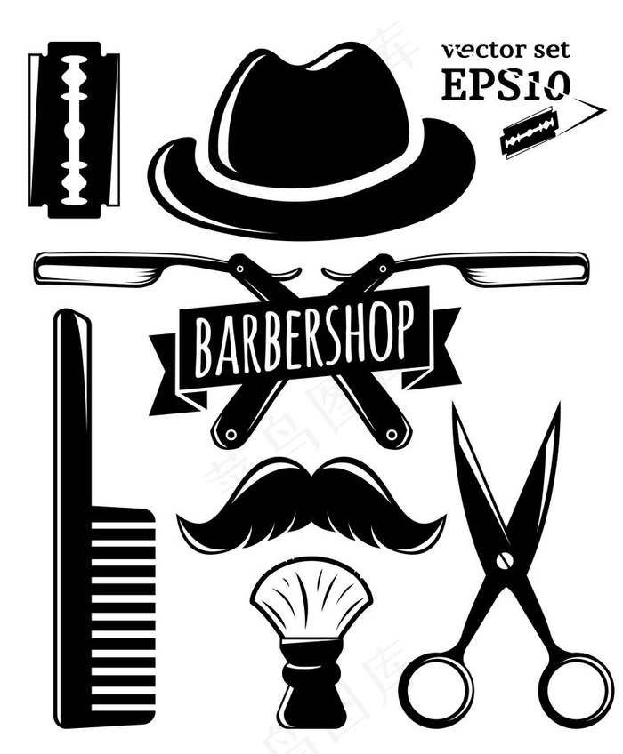 理发店店招图片