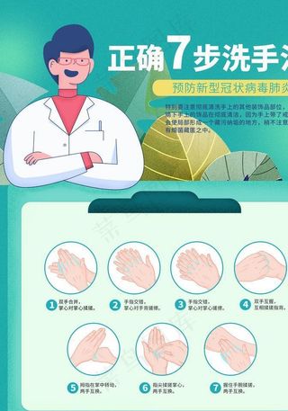 正确七步洗手法图片