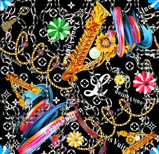 链条 豹纹 设计 大牌 图案图片