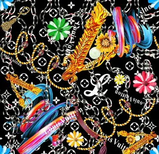 链条 豹纹 设计 大牌 图案图片