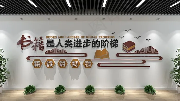阅览室图片(10000X2700)cdr矢量模版下载