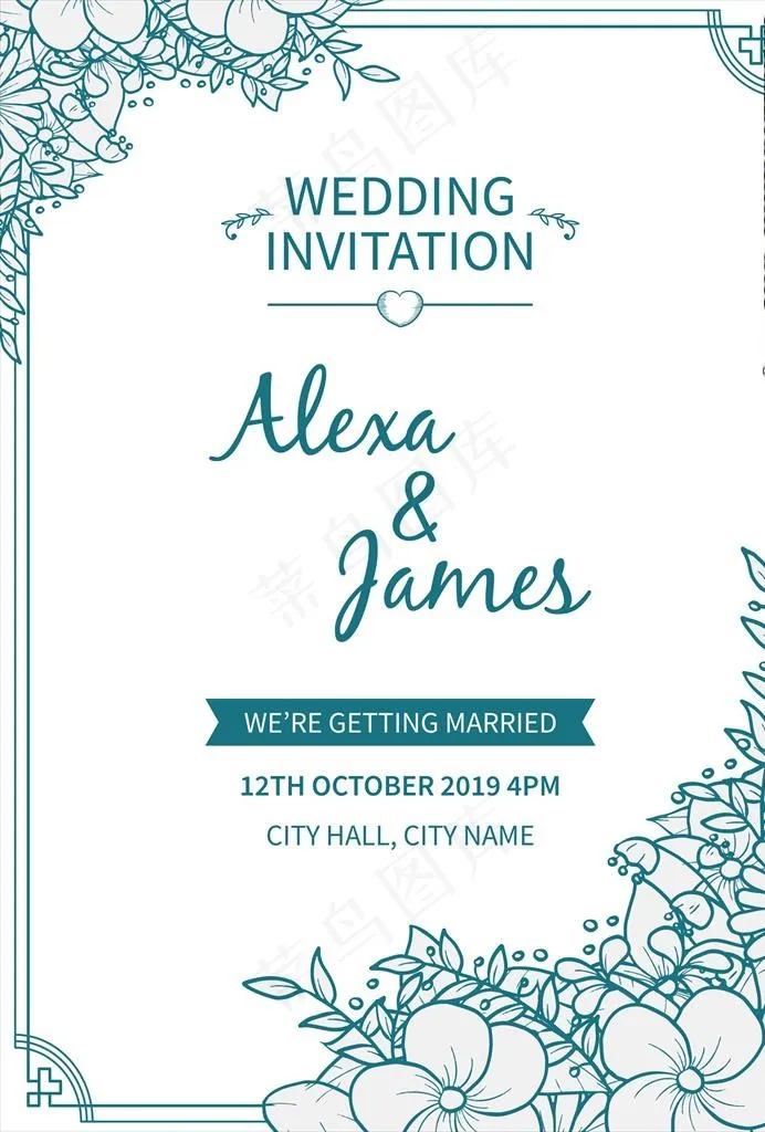 手绘植物背景图片psd模版下载