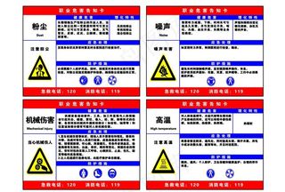 职业危害告知卡图片