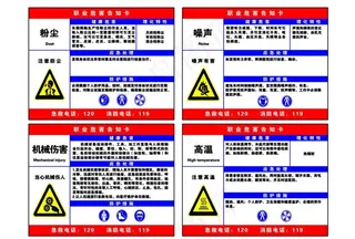 职业危害告知卡图片