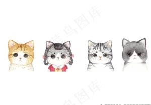 卡通萌猫图片